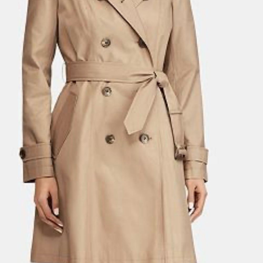 Ralph Lauren Women's Belted Water Resistant Trench Coat, Created for Macy's sz M